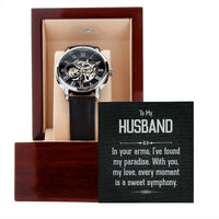 Load image into Gallery viewer, To My Husband - Men&#39;s Openwork Watch
