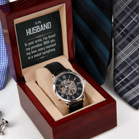 Load image into Gallery viewer, To My Husband - Men&#39;s Openwork Watch

