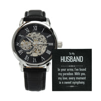 Load image into Gallery viewer, To My Husband - Men&#39;s Openwork Watch
