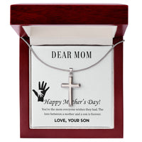 Load image into Gallery viewer, To My Mother - Stainless Cross
